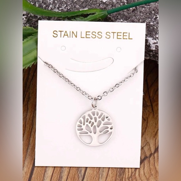 💥3for$28  New Bohemian Stainless Steel Tree of Life Cutout Pendant Necklace - Picture 7 of 8